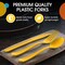 Exquisite Polished Plastic Silverware – 150 Pcs Heavy Duty Cutlery Set – 50 Each of Forks, Knives & Spoons – Disposable Utensil Set for Parties, Events & Catering – Flatware Set by Party Solids